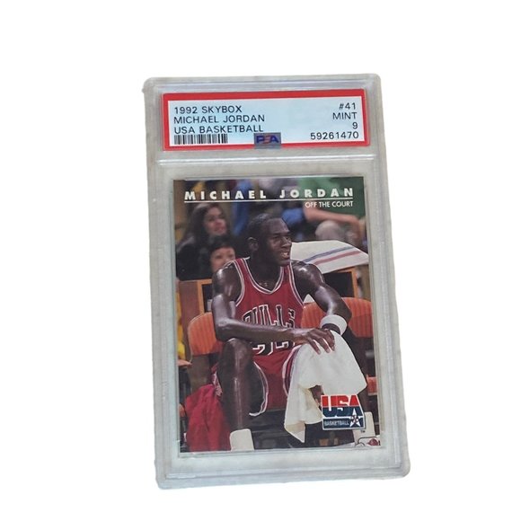 MICHAEL JORDAN 1992 SKYBOX USA BASKETBALL # 41 PSA 9 - Picture 3 of 3